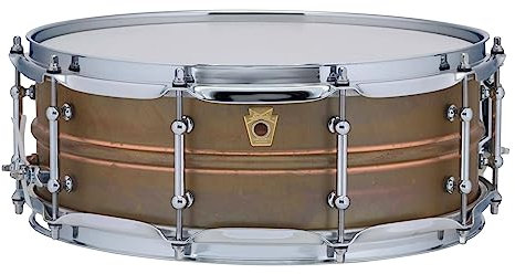 Ludwig rame Phonic liscio per rullante 14 x 6.5 in. Raw finitura liscia con tubo alette