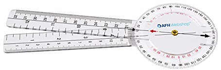 Winkelmesser | Gelenkmesser | Goniometer aus ACRYL | Deluxe Line | Typ 5.0 | Länge: 20cm