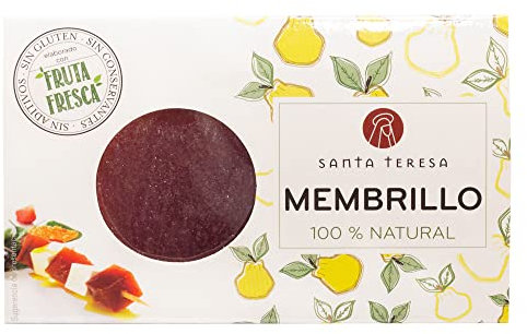 Santa Teresa - Dulce De Membrillo Artesano Elaborado Solo Con Fruta Fresca. Sin Conservantes Ni Aditivos Artificiales. Carne De Membrillo Totalmente Natural (Bloque 150 Gr)