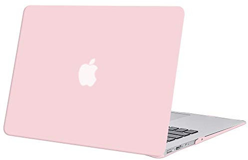 TECOOL Hülle Kompatibel mit Alten MacBook Air 13 Zoll 2010-2017 (A1466 A1369), Ultradünne Schutzhülle Hartschale Case, Rosa