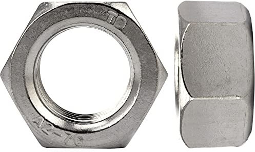 OPIOL QUALITY® Edelstahlmuttern DIN 934 / ISO 4032 M12 aus Edelstahl A2 V2A (10 Stück) Sechskantmuttern Mutter Schraubenmutter Sechskant-Mutter Rostfrei Muttern