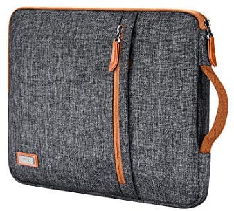 LONMEN 15.6 Zoll Wasserdicht Laptop Sleeve Hülle Tasche Laptophülle Notebook mit Griff für 15.6 HP 15/15.6 ThinkPad E575 / 15.6 Lenovo IdeaPad S510 / Acer Swift 3, Dunkelgrau