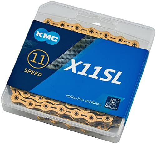 KMC X11 SL X11SL Ti-N 11-Fach Kette 1/2 x11/128, 118 Glieder, Gold