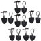 Hellery 6 Paar Mode Horn Knebelknöpfe Trench Duffle Coat Jackenverschlüsse, Schwarz