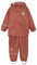 CeLaVi Basic Rainwear Set-Solid PU Chaqueta para Lluvia, Baked Apple, 110/119 cm /5 Jahre Unisex Adulto