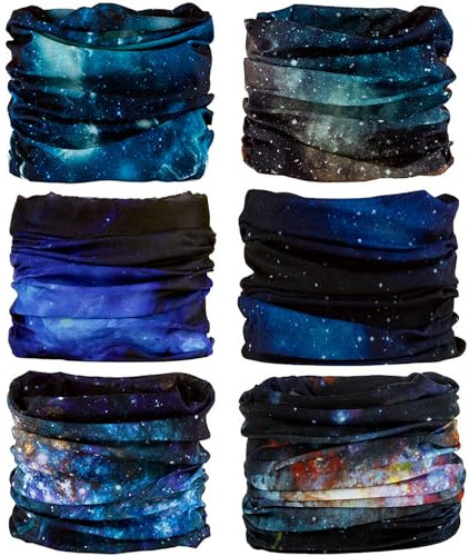 Demil Multifunktionales Sport-Stirnband, dehnbar, nahtlos, lässig, mit Magic-Camouflage-Schal, Sturmhaube - Schwarz -