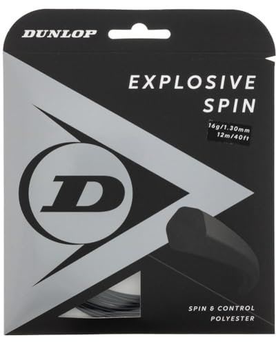 Dunlop Unisex-Adult Explsove Spin Tennis Racket String, Yellow, One Size