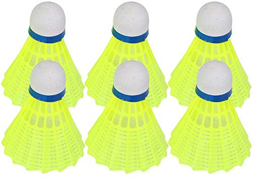 MAGT Badminton Federbälle, 6 PCS/Set Professionelle Nylonfeder Federball High Speed Badminton Bälle Outdoor Sporttraining Zubehör für Erholung, Training, Wettkampf