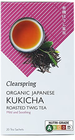 Clearspring - Té Verde Kukicha Orgánico Japonés '20 Bolsitas' - 1 x 36g