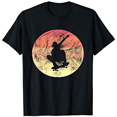 Skater Retro-Outfit für Sportliebhaber Skateboard. T-Shirt