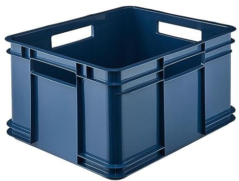 keeeper Aufbewahrungswännchen mit Tragegriffen, Euro-Box XL, Procyclen, 28 l, Bruno Eco Line, Eco-Blau
