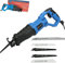 Scie Sabre, 900W Scie Égoïne Électrique, Vitesses Réglables 0-2800 SPM avec 5 Lames, Course 20 mm, Changement De Lame Sans Outil, Professionnelle Scie Electrique pour la coupe de Bois/Métal/PVC