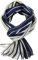 Rotfuchs Strickschal modisch Streifen petrol weiß100% Wolle feinstrick (Merino) R-78