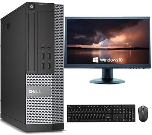 Gaming PC OptiPlex SFF Desktop Computer i7 3770 16GB RAM 256GB SSD + 1TB HDD + GT730 2GB 22” New HDMI TFT + Gaming Keyboard & Mouse Windows 10 Pro