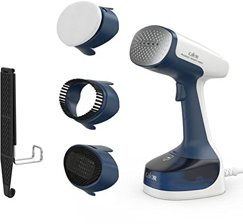 Calor Access Steam Easy Dampfbügeleisen, 1400 W, Dampfleistung 25 g/min, Aufheizzeit 15 Sekunden, Staubdichte Mikrofaserbürsten, dicke Stoffe, empfindliche Stoffe, Türhaken, blau DT7170C0