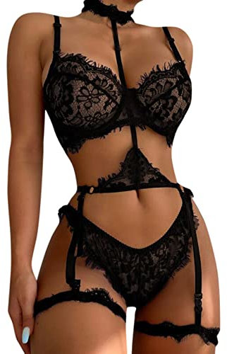 Reizwäsche für Sex Damen Tanga Schwarze Lingerie Für Sex Rot Nightwear Frauen Sexy Spitze Wäsche Unterwäsche Unterhosen String Tanga Outfit Nachthemden