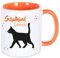 Unikatolo Tasse Schulkind mit Name personalisiert Geschenk Schulanfang Namenstasse Schulstart Kinder Schultüte Mädchen Einschulung Zuckertüte Erste Klasse Kleinigkeit Mitbringsel (Katze orange)