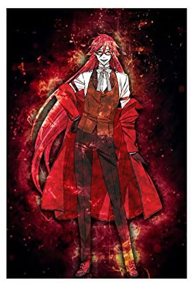 FISH DRAGATE Black Butler Anime Poster 2 Leinwand Poster Wandkunst Dekor Bild Gemälde für Wohnzimmer Schlafzimmer Dekoration Rahmen Stil 40 x 60 cm