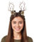 Makone Weihnachten Stirnband Rentier Ohren Geweih Stirnband, Frauen und Mädchen Weihnachten Haarschmuck für Weihnachten, Cosplay, Halloween, Foto Requisiten (strobil)