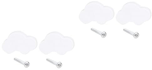 OSALADI 4 Pcs Nursery Room Door Handles Star Shaped Cabinet Handle Cabinet Door Knobs Furniture Hardware Kids Furniture Knobs Kids Room Drawer Handles Wardrobe White Decorations Child