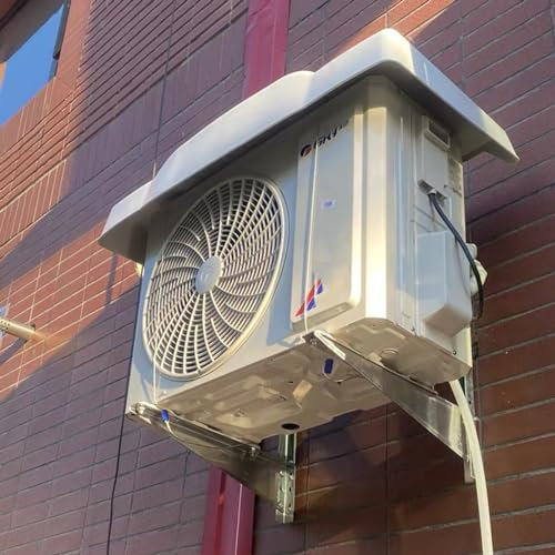 BPILOT Couvercle en PVC du Climatiseur pour Les Unités Extérieures, Tous Les Temps 1-2p Et 3-5p Extérieur Équipement Protéger La Couverture pour Mini Pompe À Chaleur Divisée, Condenseur (Color : Blan