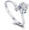 SJDOFU Damenring 925 Sterling Silber 5A Weißer Stein 12 Sternzeichen Aszendent Verstellbarer Ring Geburtstagsgeschenk (Löwe)