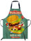 Smooffly Vintage-Burger-Schürze, Unisex, verstellbare Latzschürze, Kochschürze, Kochschürze, für Damen und Herren, Schürze für Zuhause, Küche, Restaurant, Kaffeehaus, Vintage Burger-Poster, 27x31 Inch