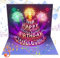 VMUTGA Happy Birthday Geburtstagskarte, Pop Up Kuchen Geburtstagskarten mit Musik und Licht, 3D Pop Up Grußkarten Geburtstag für Frau Männer Freundin