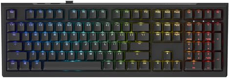 Ducky One X kabellose induktive Tastatur: Tri-Mode, Rapid-Trigger, lineare induktive Schalter, Dichtungsmontage-Quack-Mechanik + 7-lagige Dämpfung, High-Density-PBT-Doubleshot-Tastenkappen, US