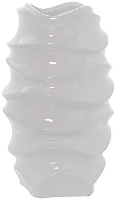 JARRÓN CERÁMICA 33CM BLANCO BRILLO_°20X33CM