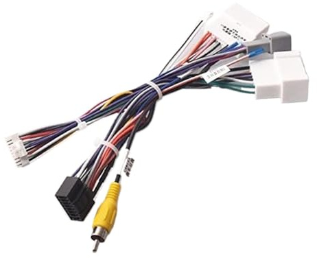 MKVAXR Adaptateur de câble de faisceau de câblage stéréo d'autoradio Android 16 broches, for Renault, Captur Clio 2017 2018 2019, for Dacia, Faisceau de câblage d'autoradio