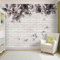 Vlies Fototapete Ziegelmauer 3D Effekt 250x175 Retro-Blumen Foto Tapete Schlafzimmer Wohnzimmer Moderne XXL Wandtapete Groß Vliestapete Fototapeten Poster Wand Dekoration a.7259