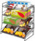 harupink Regal für Süßigkeiten,4 Schichten Snack-Regal zum Aufstellen,Snackregal aus Kohlenstoffstahl,Snack-Ablage für Süßes & Chips,Snack-Ständer für Zuhause,Geschäfte,Büro,40×22/16×41cm