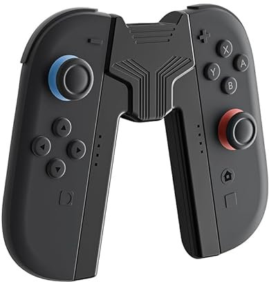 Juinteo Joy-Con Charging Grip Handle Compatible with Nintendo Switch 2 & OLED, V-Shaped Game Controller with Battery Indicators, Fast Charging & Comfortable Grip