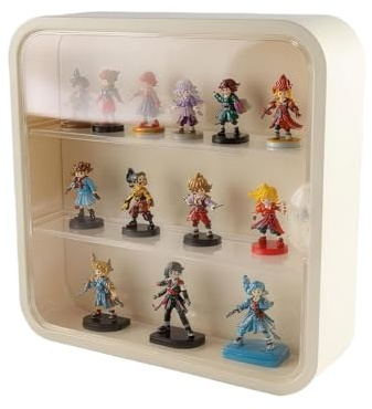 ZoeQide Sammlervitrine Acryl hängend mit Magnettür, staubdichte Mini Vitrine transparent für kleine Figuren und Sammlerstücke, Vitrine klein Displaybox 30 x 8 x 30 cm