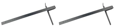 2 Set schnurlose Kreissäge-Lineal, gerade, Schneidkante, Positionierungslineal, 12 x 25,5 cm, schwarz, 12 x 25,5 cm