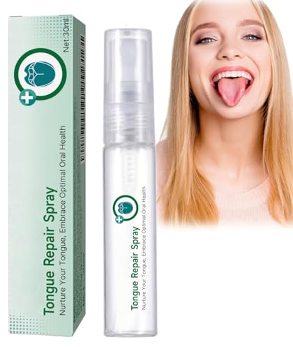 30ml Mundspray,Sofort Trocknendes Zungenreparaturspray zur Linderung von Mundgeschwüren, Feuchtigkeitsspendende Zungenbehandlung und Frischer Atem, Schnell Wirkendes Mundspray für Erwachsene