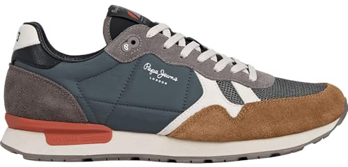 PEPE JEANS Brit Essence Trainers UK 10 Grey