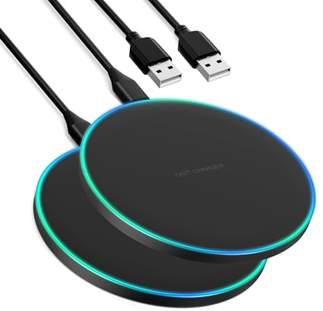 Wireless Charger, Wireless Charging Pad for iPhone 17/16/15/14/13/12/11 Pro/Pro Max, Wireless Charging Mat Station for Samsung Galaxy S26/S25/S24/S23/S22/S21/S20/S10/S9/Note10/9, AirPods 2/3/4/Pro