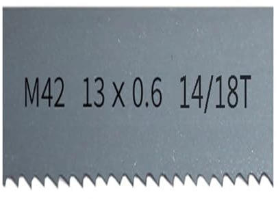 1 pièces M42 bi-métal 1/2 lames de scie à ruban. 1511-1750mm X 13mm avec lame de scie à ruban 6, 14Tpi coupant le bois dur, le métal(14-18Tpi,Length 1750mm)