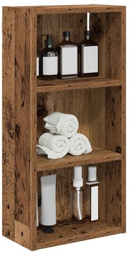 vidaXL Badezimmer-Wandschrank Altholz 30 x 16 x 62,5 cm Holzwerkstoff, Moderner Badschrank, rechteckiges Regal, funktionale Aufbewahrung, platzsparende Lösung, stilvolles Design