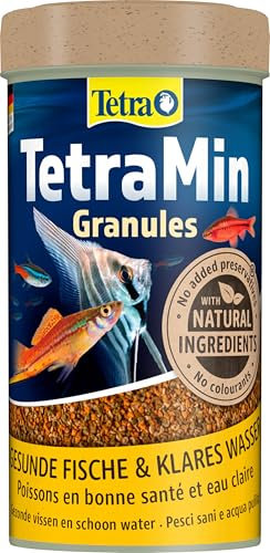 TetraMin Granules - langsam absinkendes Fischfutter, ideal für Fische in der mittleren Wasserschicht des Aquariums, 250 ml Dose