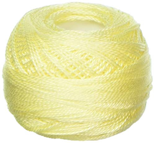 DMC Size 8 Cotton Perle Thread - 445 Yellow - per Pack of 10