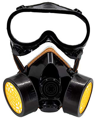 TRIXES Set mit 1 x Kostümmaske mit Zwei Filtern und 1 x Schutzbrille - Ideal für Kostüme Karneval Cosplay
