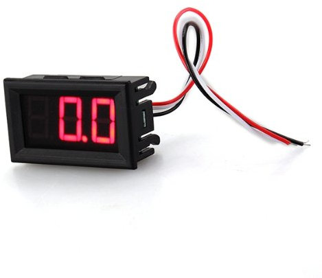 Mini Pannelli Voltmetro Tester Digitale DC 0-100V Rosso 3 Cifre