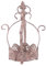 Garten-Krone Deko-Krone Pflanz-Krone Metall Vintage Shabby Optik 13,5 x 13,5 x 25 cm