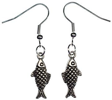 Miniblings Forelle Ohrringe Fischohrringe maritim Angeln Fisch silber - Handmade Modeschmuck I Ohrhänger Ohrschmuck versilbert