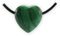 Budawi® Prasem Afrika Jade Herz Anhänger Kettenanhänger mit Lederband