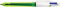 BiC 933948 Vierfarbkugelschreiber 4 Colours Fluo - 3-Farb-Kugelschreiber, Neongelb