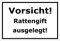Melis-Folienwerkstatt Schild Vorsicht Rattengift ausgelegt – 15x20cm, 30x20cm und 45x30cm – Bohrlöcher Aufkleber Hartschaum Aluverbund -S00146A